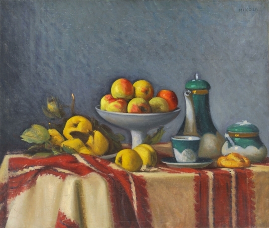 Mikola András (1884-1970) Still life with apple