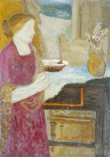 Ámos Imre (1907-1944) Nő asztalnál, 1935