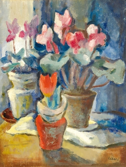 Gábor Jenő (1893-1968) Cserepes virágok