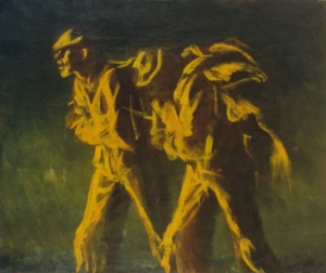Mednyánszky László (1852-1919) Corner-men in the night, between 1911-1913