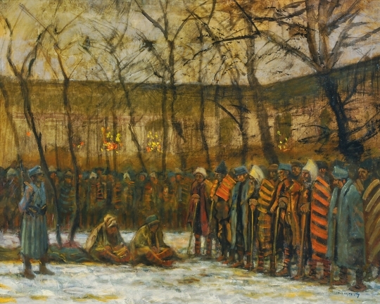 Mednyánszky László (1852-1919) Christmas of the prisoners of war