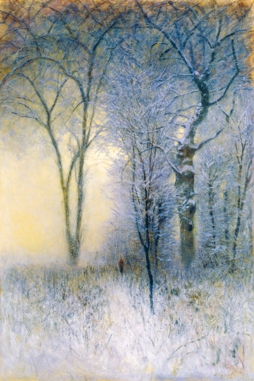 Mednyánszky László (1852-1919) Frosty forest (Windy dawn), before 1896