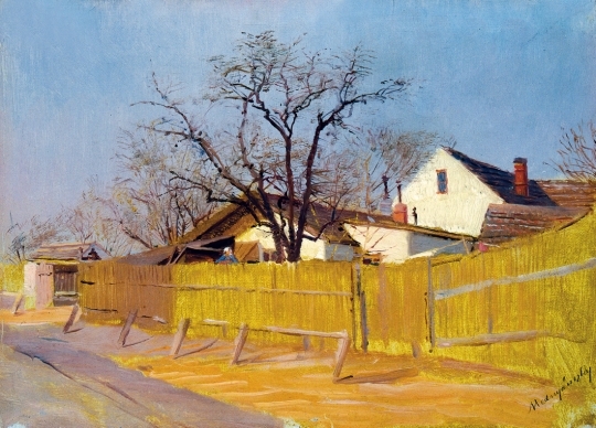 Mednyánszky László (1852-1919) Street at wintertime