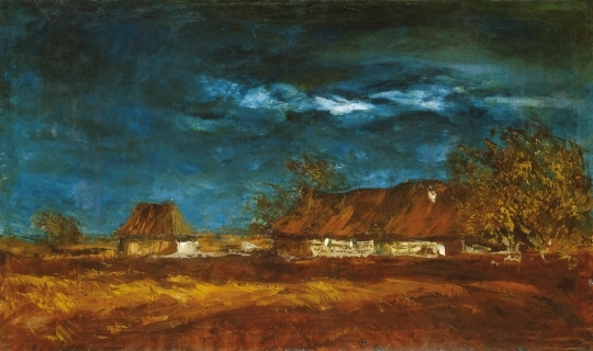 Mednyánszky László (1852-1919) Landscape with blue clouds