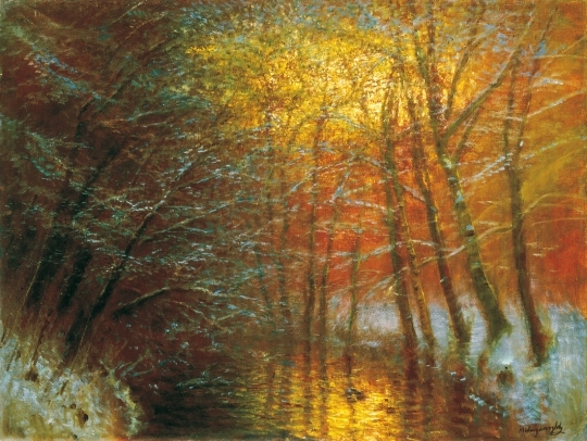 Mednyánszky László (1852-1919) Frosty forest, 1900s
