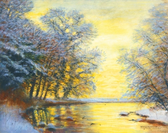 Mednyánszky László (1852-1919) Winter scene