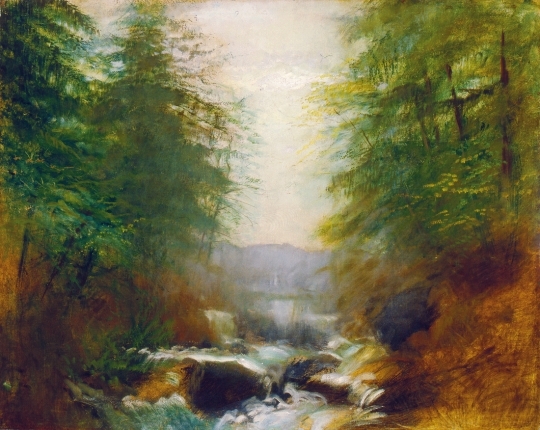 Mednyánszky László (1852-1919) Waterfall in the Tatras