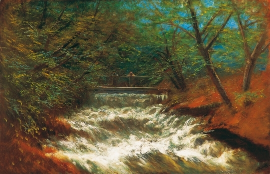 Mednyánszky László (1852-1919) Droning stream with bridge