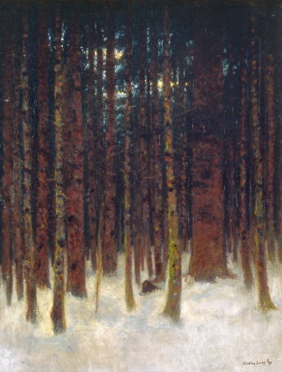 Mednyánszky László (1852-1919) Winter in the forest
