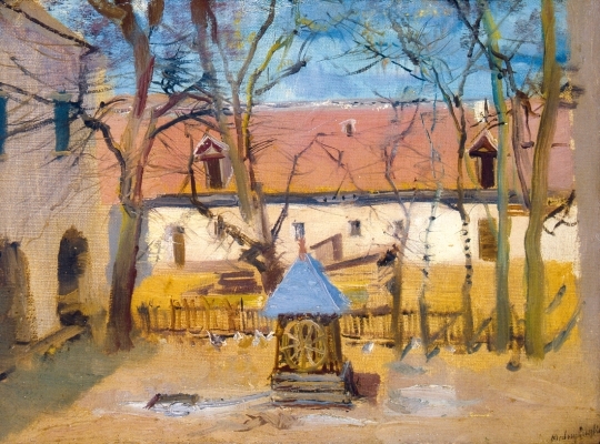 Mednyánszky László (1852-1919) Courtyard