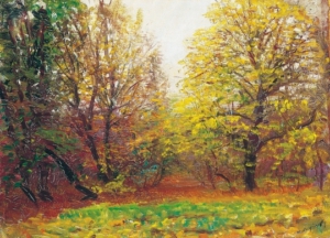 Mednyánszky László (1852-1919) Early autumn in the gardens