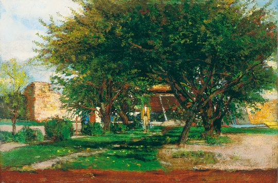Mednyánszky László (1852-1919) Kastélyparkban, 1880-as évek vége