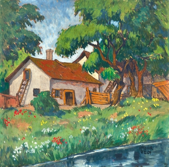 Kádár Béla (1877-1956) Vízparti ház
