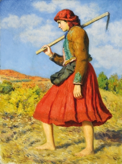 Glatz Oszkár (1872-1958) Lány a mezőn, 1943