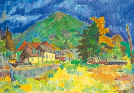 Nagy Oszkár (1883-1965) Hillside in Spring, 1958