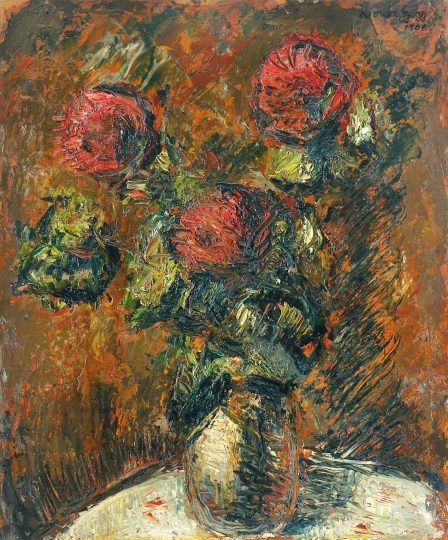 Román György (1903-1981) Flower Still life, 1967