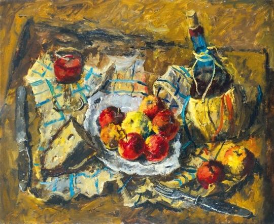 Basch Andor (1885-1944) Almák és vörösbor, 1940