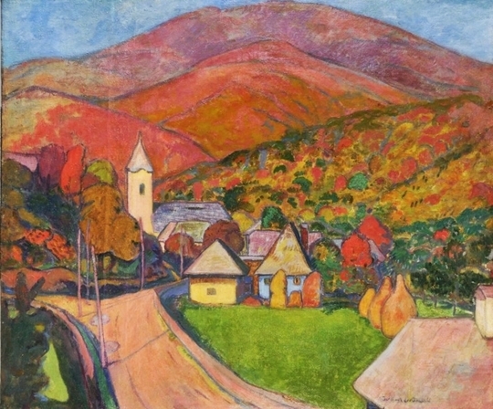 Iványi Grünwald Béla (1867-1940) Landscape at Baia Mare I., c. 1908