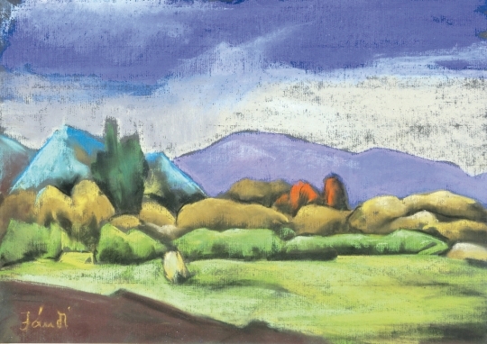 Jándi Dávid (1893-1944) Hilly Landscape