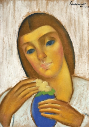 Schönberger Armand (1885-1974) Woman with Flowers, 1939