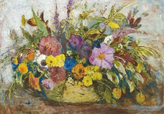 Iványi Grünwald Béla (1867-1940) Still life with flowers