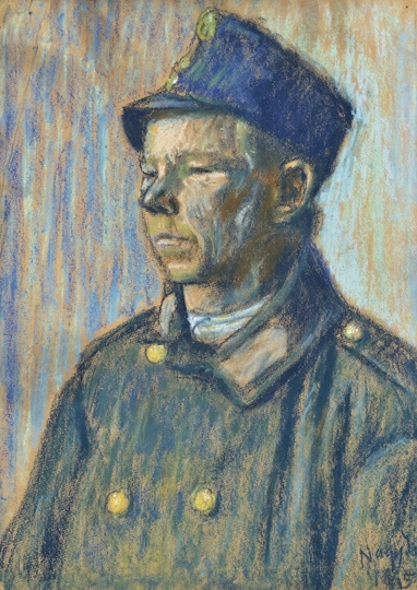 Nagy István (1873-1937) Portrait of a Soldier, 1915