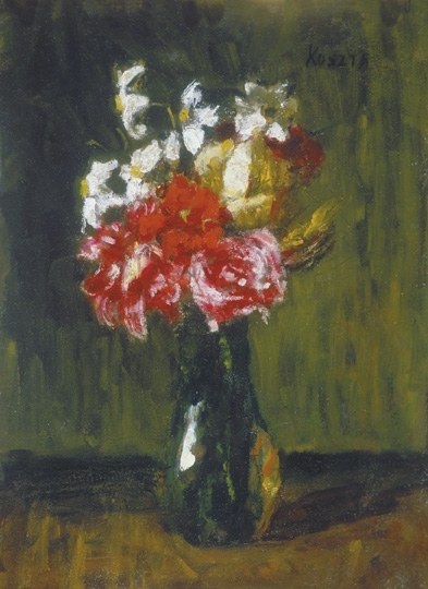 Koszta József (1861-1949) Still life with flowers, from the 1920s