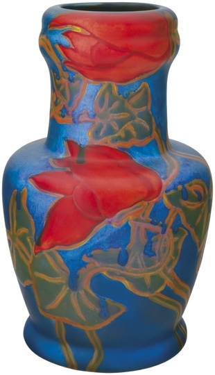 Zsolnay Vase with Poinsettia-décor, Zsolnay, around 1906