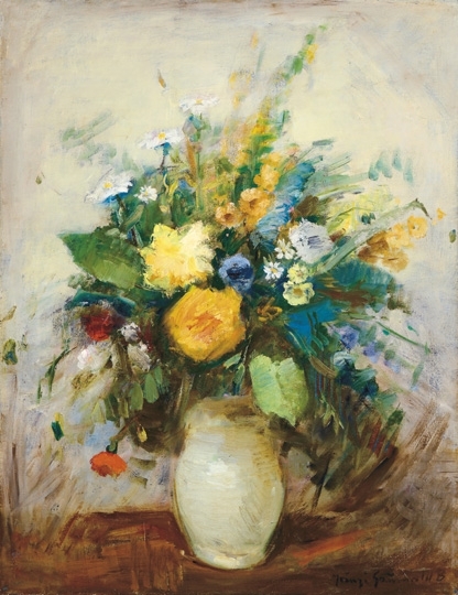 Iványi Grünwald Béla (1867-1940) Still life with flowers