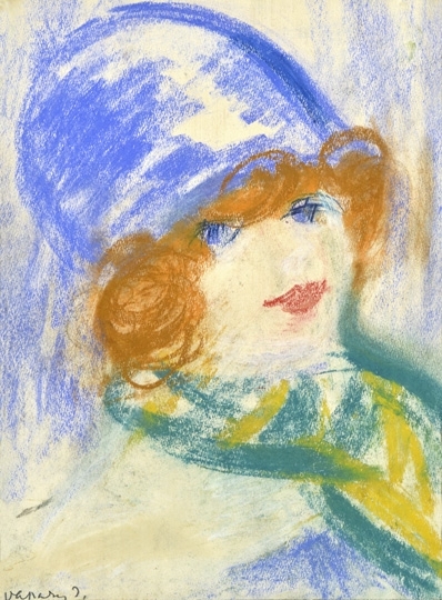 Vaszary János (1867-1939) Woman wearing a Hat