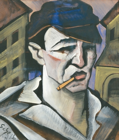 Scheiber Hugó (1873-1950) Smoking Man