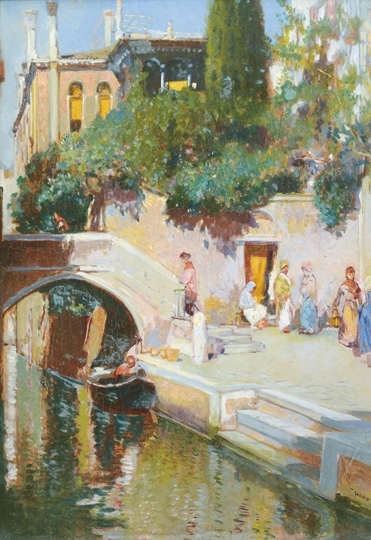 Herrer Cézár (1868-1919) Lagoon in Venice