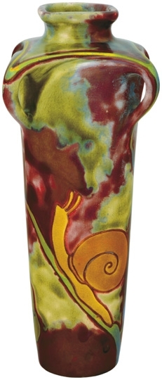 Zsolnay Vase with Snail-décor, Zsolnay, 1900