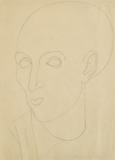 Vajda Lajos (1908-1941) Face of a Boy, 1936