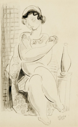 Kádár Béla (1877-1956) Ülő nő