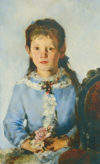 Bihari Sándor (1855-1906) Lánykaportré