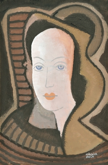 Kádár Béla (1877-1956) Barna hajú lány