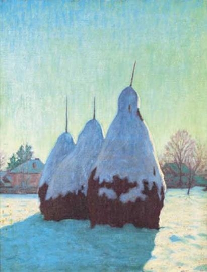 Börtsök Samu (1881-1931) Snow-covered haystacks
