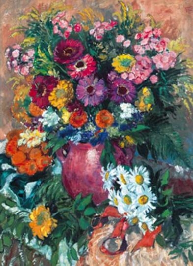 Biai Föglein István (1905-1974) Nagy virágcsendélet, 1947