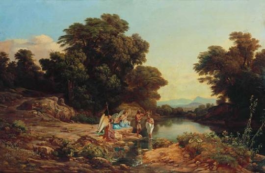 Markó Károly, Id. köre (19. század közepe) Christ's baptism in the river 