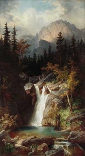 Molnár József (1821-1899) Waterfall at Kis-Tarpatak