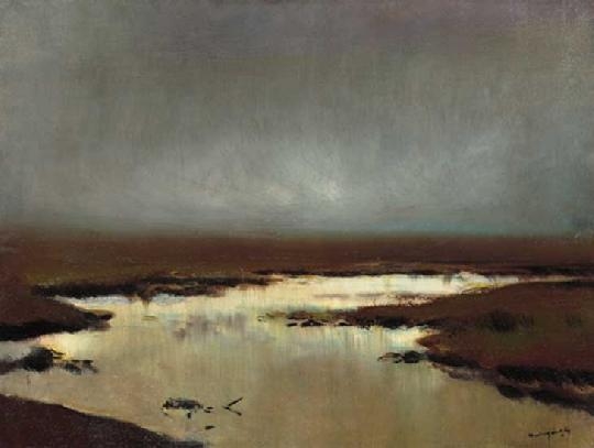 Mednyánszky László (1852-1919) Landscape with marsh