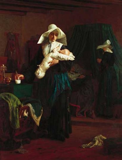 Székely Bertalan (1835-1910) The nun