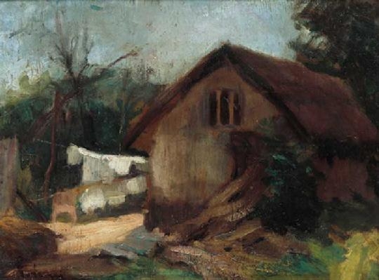 Tornyai János (1869-1936) Farm courtyard