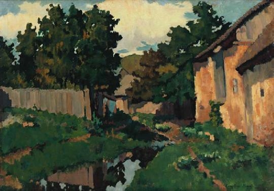 Zemplényi Tivadar (1864-1917) By the brook with fleecy clouds