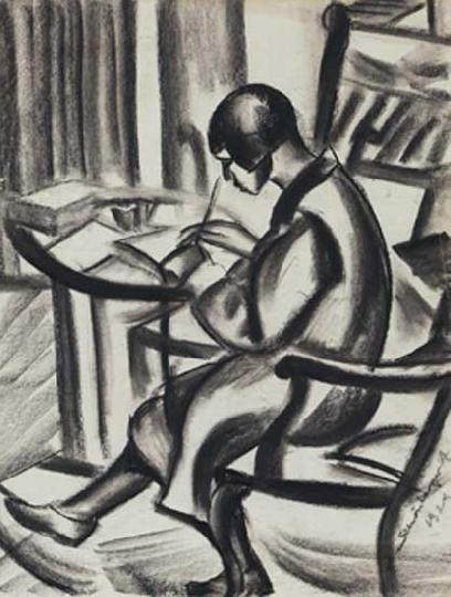Schönberger Armand (1885-1974) Writing woman, 1929