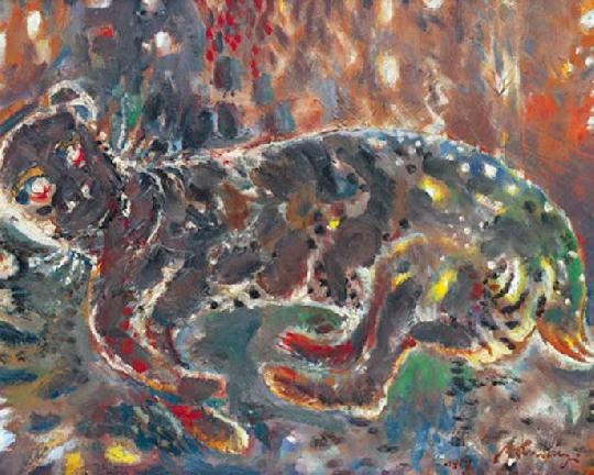 Bolmányi Ferenc (1904-1990) The cat, 1950