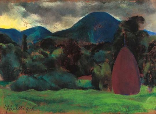 Jándi Dávid (1893-1944) Mountains in Nagybánya, 1926