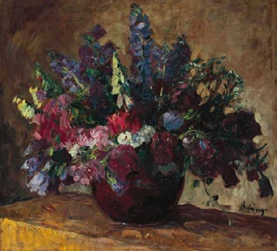 Belányi Viktor (1877-1955) Still life with flowers