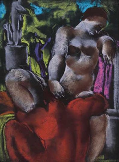 Jándi Dávid (1893-1944) Erotic scene